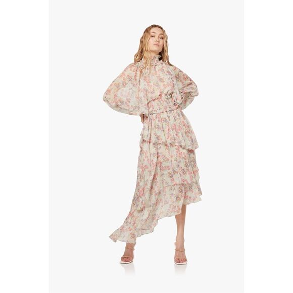 Elliatt Antonia Dress High Neck Midi Dress - in Wildflower Multi  size S NWT$289 - Picture 5 of 12